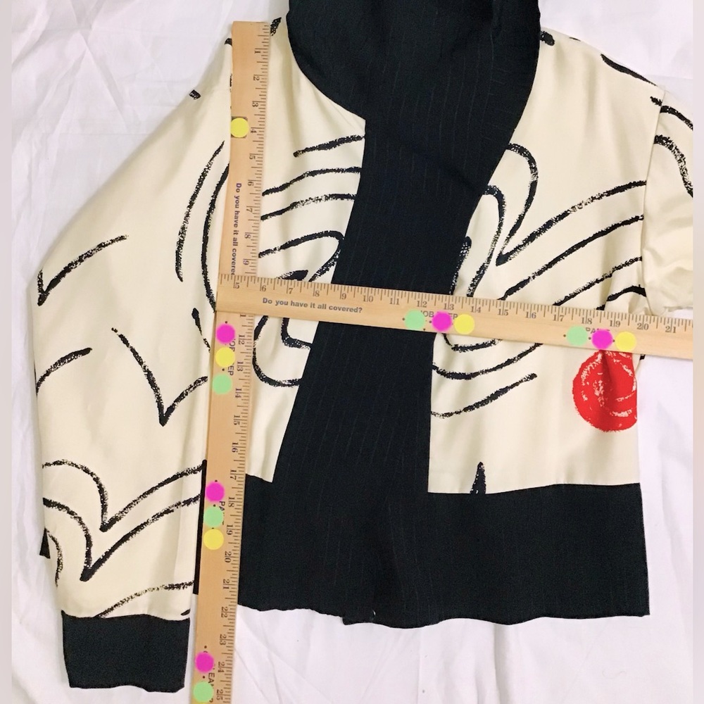 Graphic Print Silk Blend Jacket - Picture 6 of 9